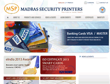 Tablet Screenshot of madrassecurityprinters.com